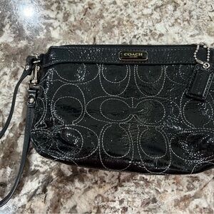 Coach Black Wristlet Bag